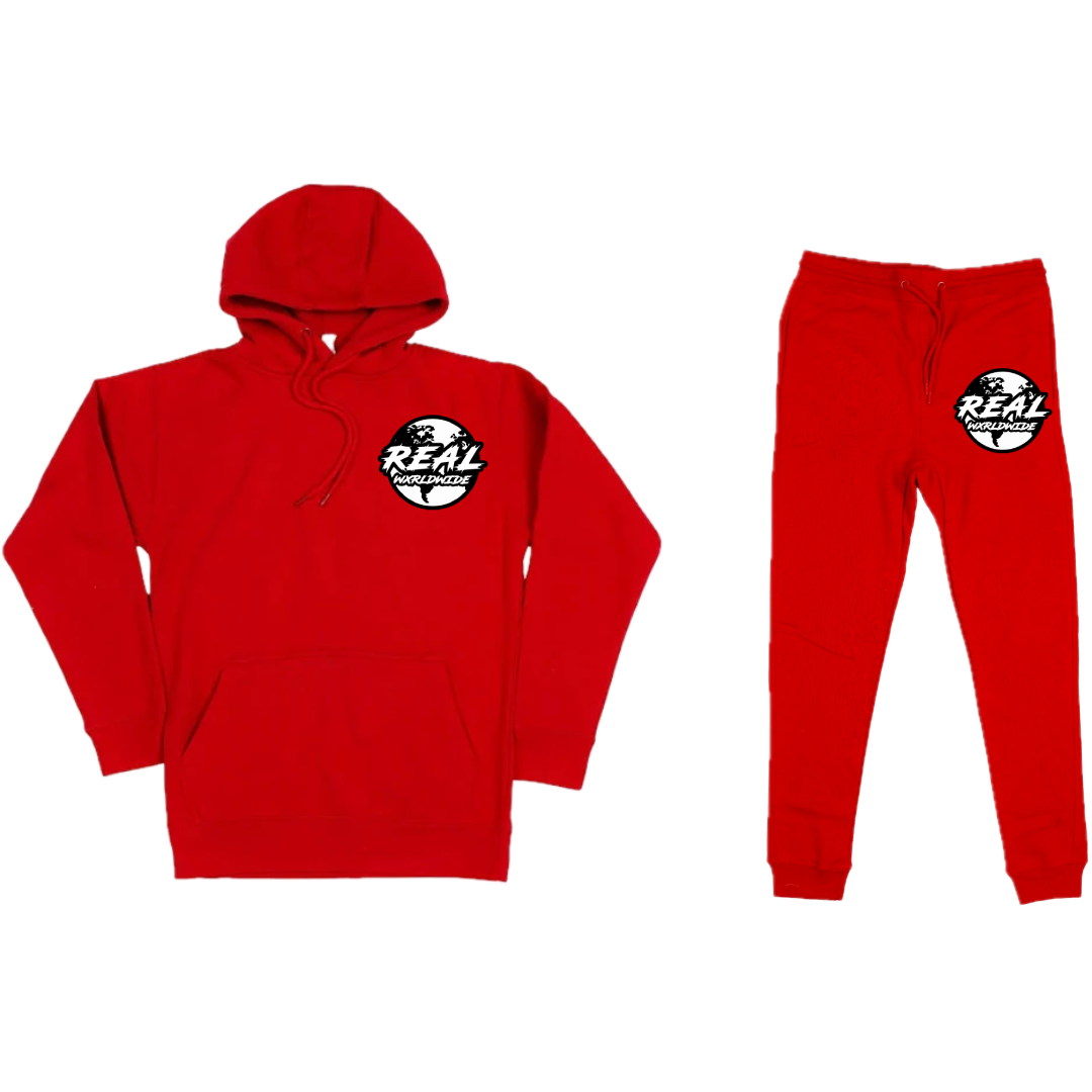 Real Wxrldwide Jogger Set - Red