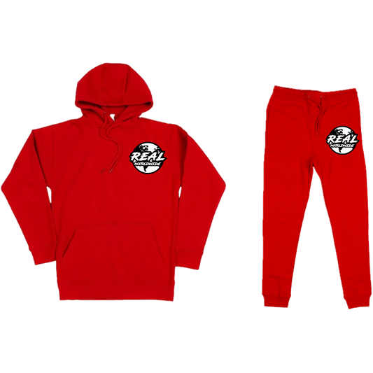 Real Wxrldwide Jogger Set - Red