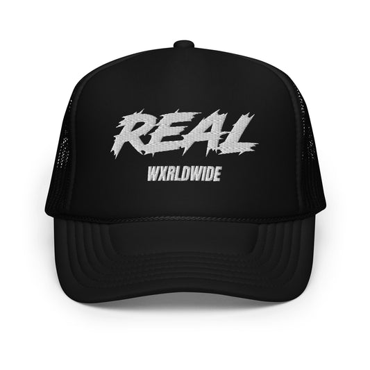 REAL WXRLDWIDE FOAM TRUCKER HAT