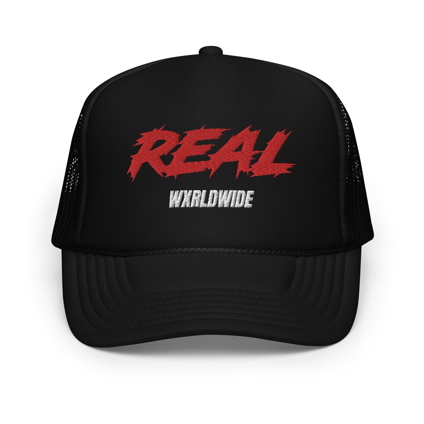 REAL WXRLDWIDE FOAM TRUCKER HAT