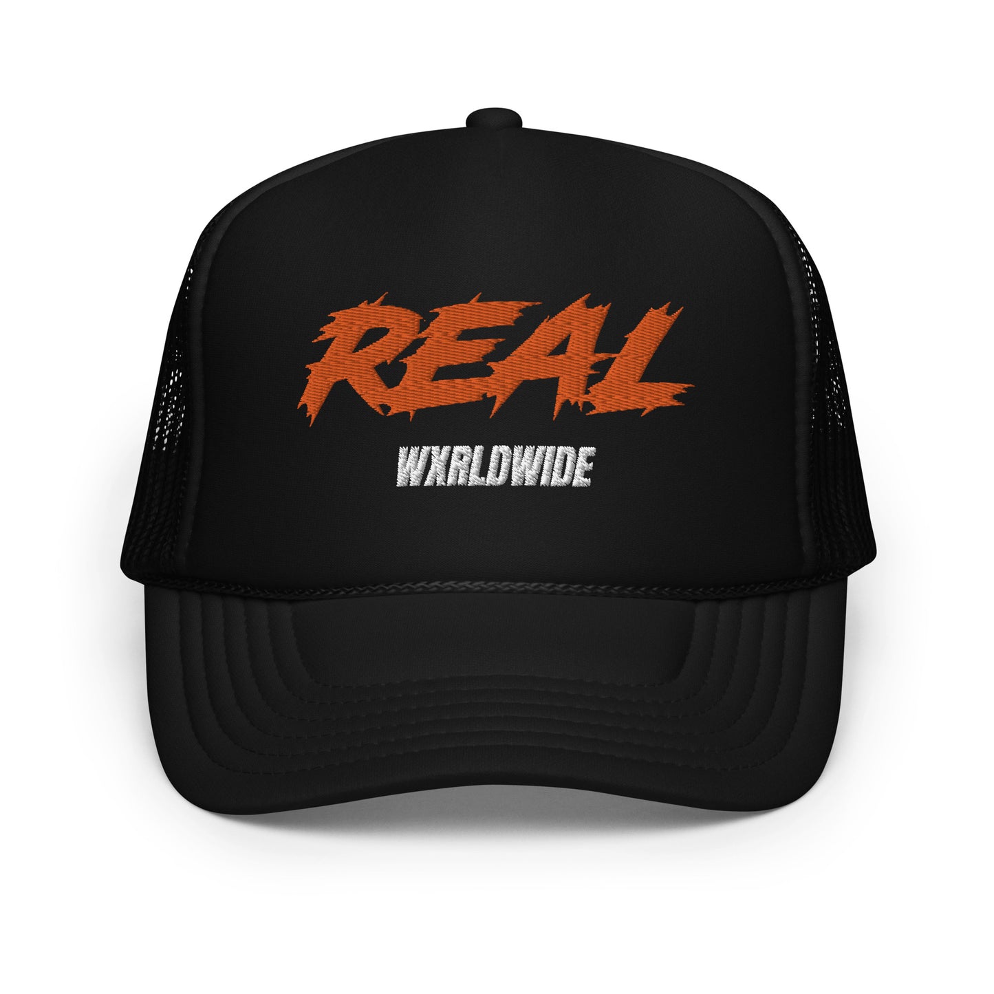 REAL WXRLDWIDE FOAM TRUCKER HAT