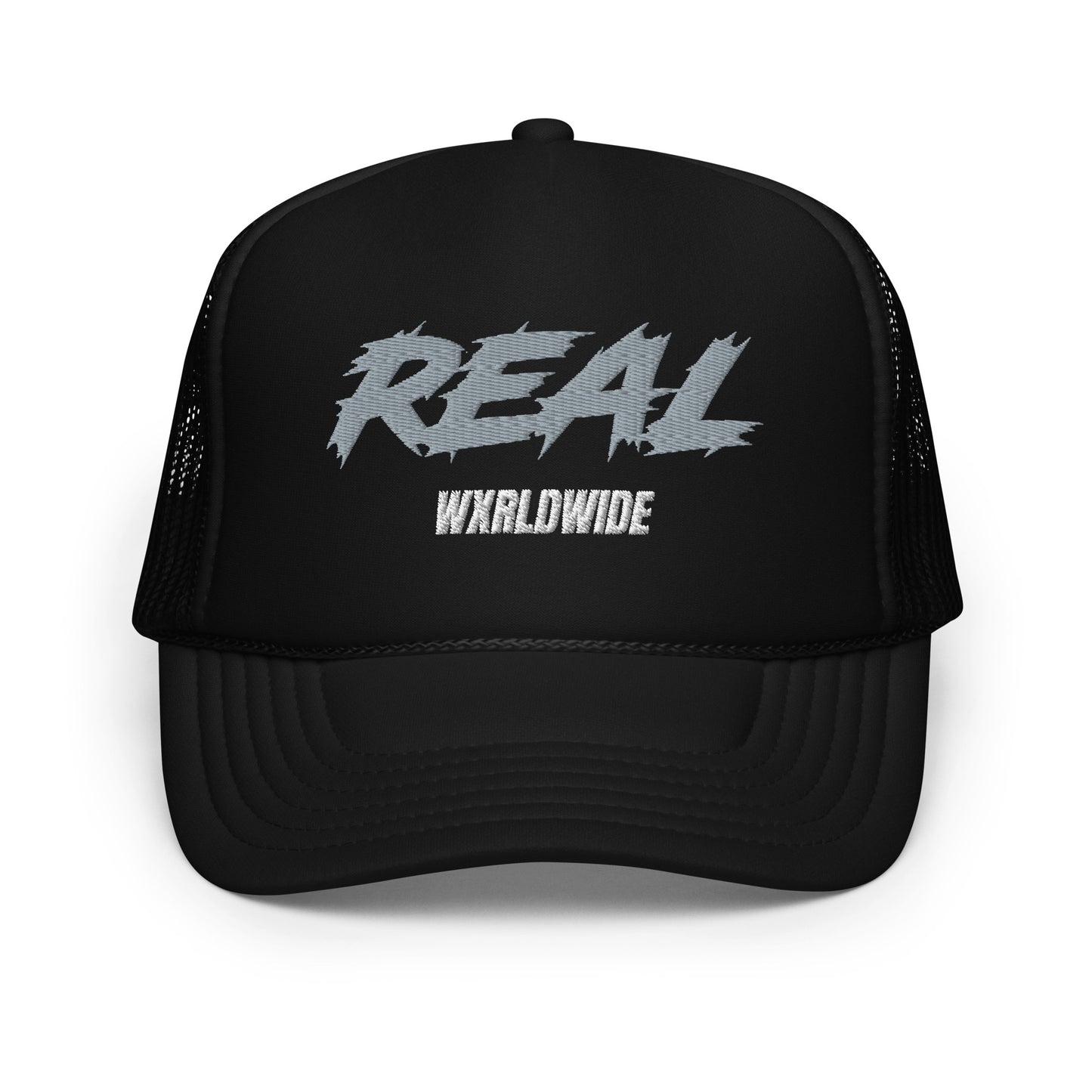 REAL WXRLDWIDE FOAM TRUCKER HAT