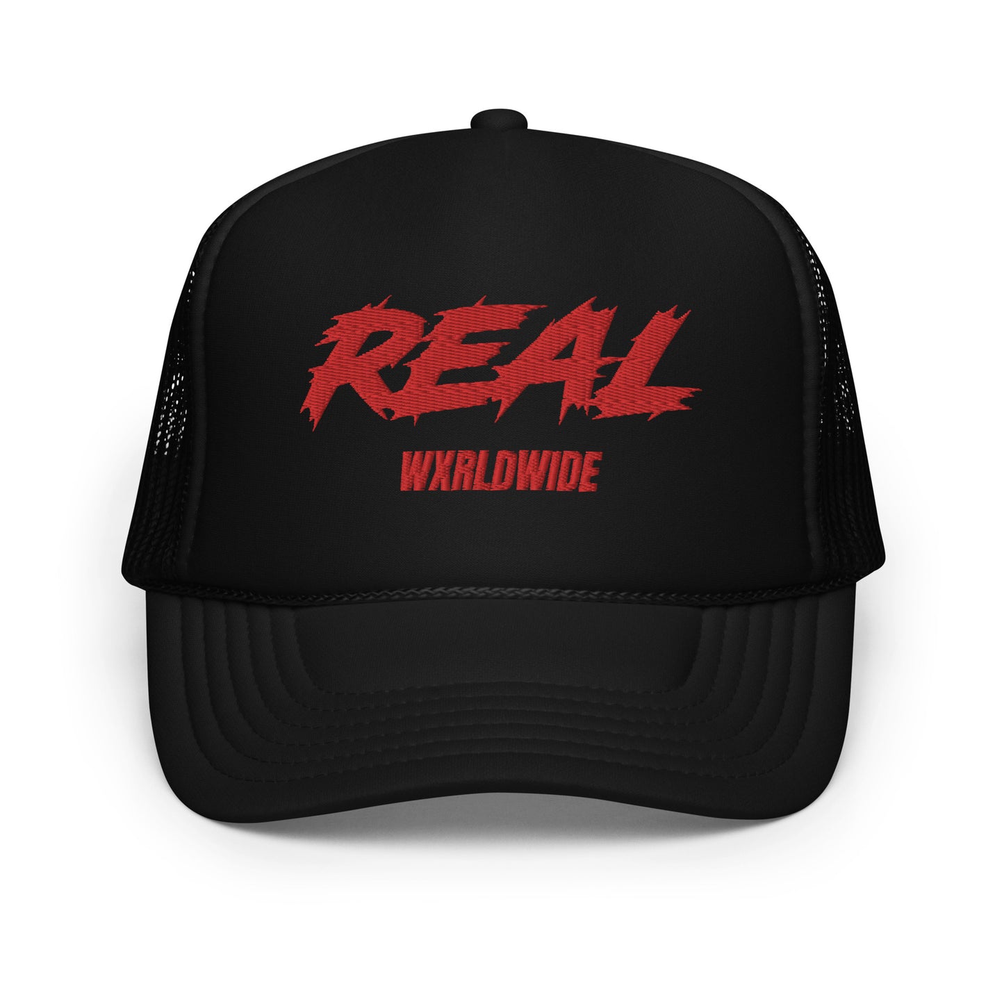 REAL WXRLDWIDE FOAM TRUCKER HAT