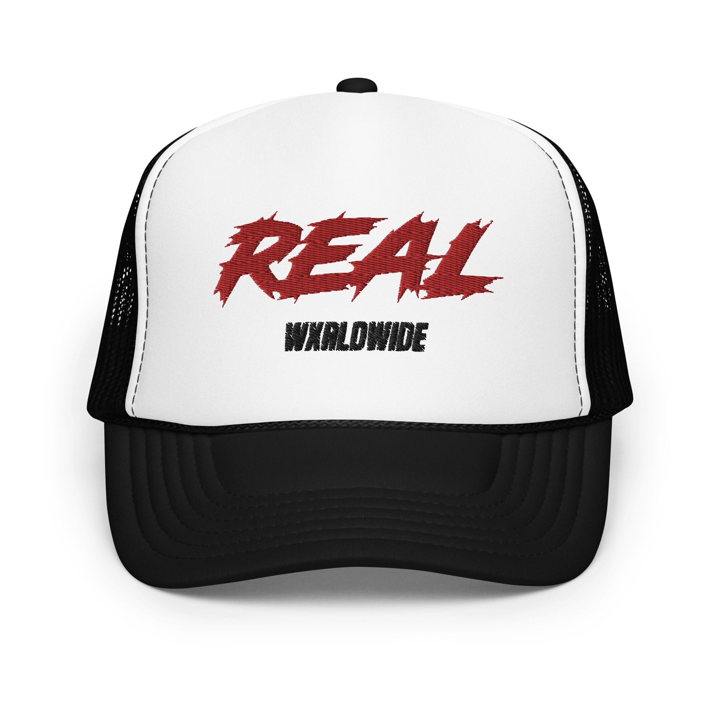 REAL WXRLDWIDE FOAM TRUCKER HAT