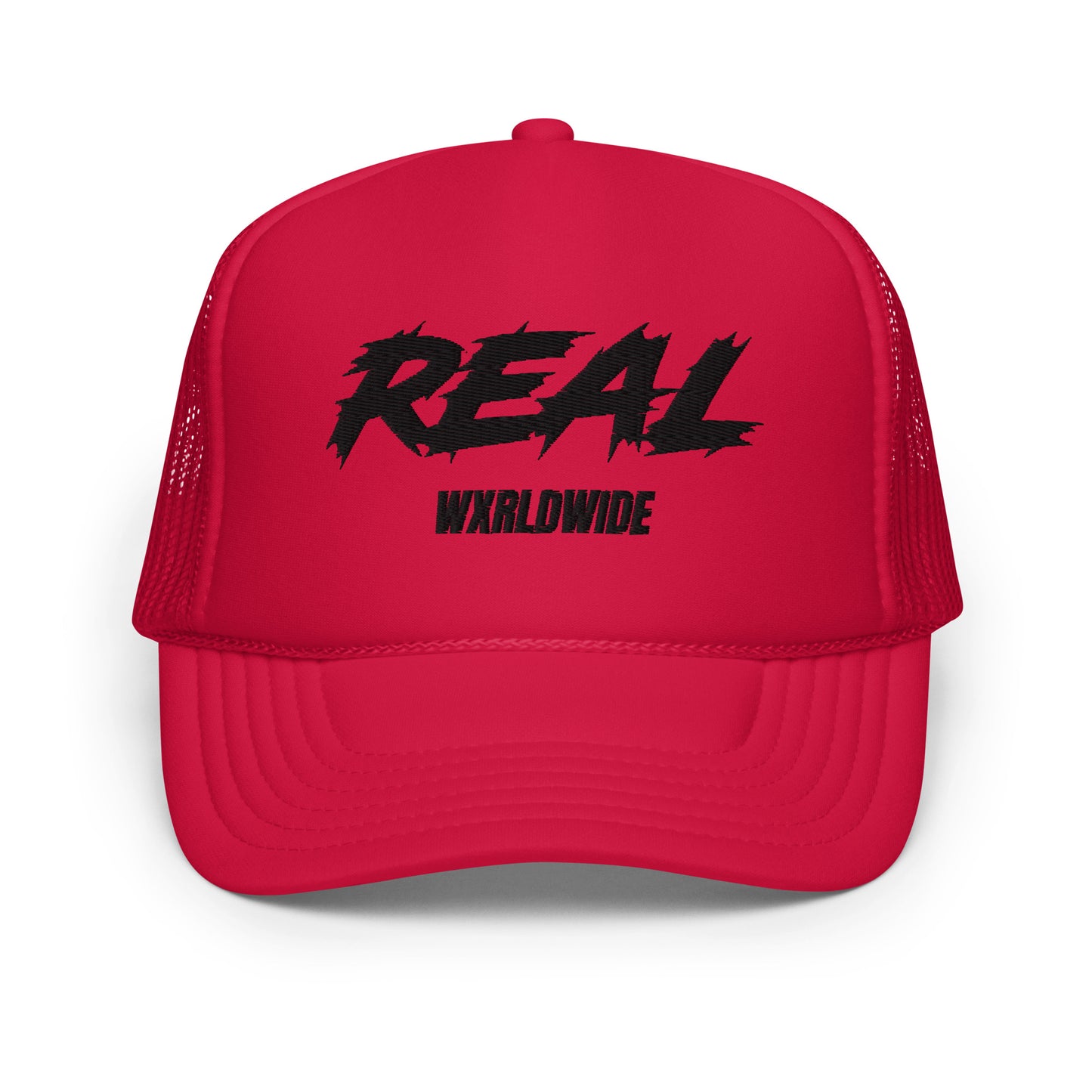 REAL WXRLDWIDE FOAM TRUCKER HAT