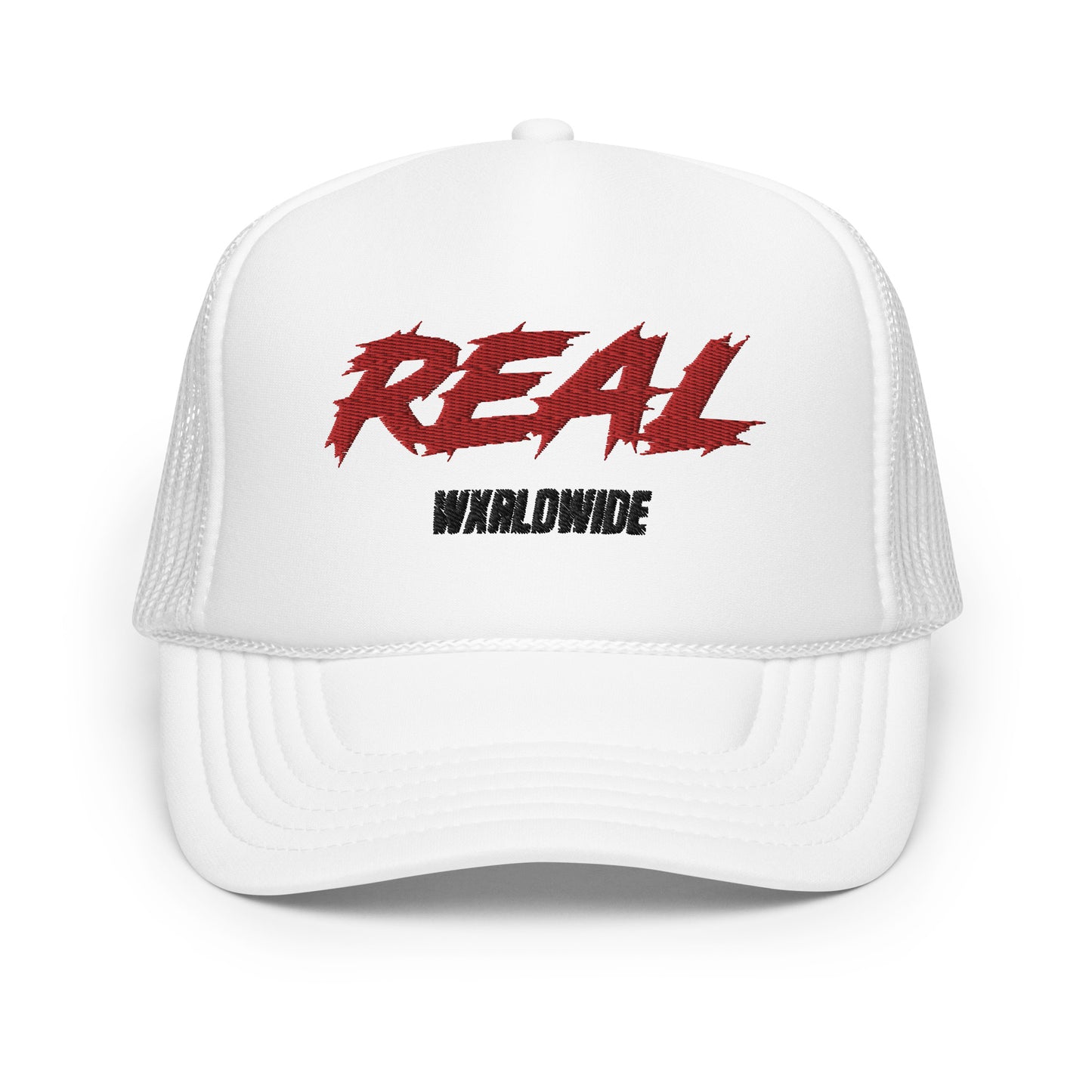 REAL WXRLDWIDE FOAM TRUCKER HAT